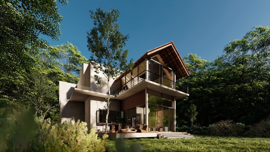 Glass and wood villa surrounded by pine forest in Manantiales